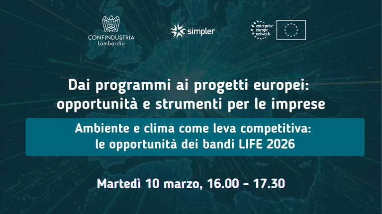 Ambiente e clima come leva competitiva: le opportunità dei bandi LIFE 2026