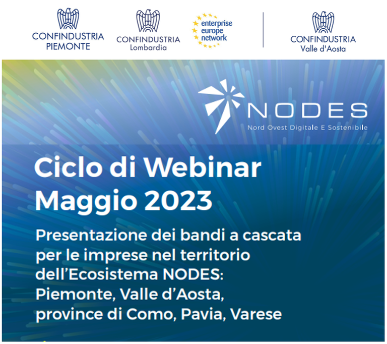 Ciclo di webinar: presentazione dei bandi a cascata per le imprese nel territorio dell’Ecosistema NODES