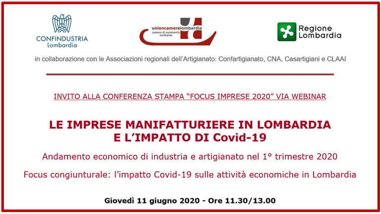 Conferenza Stampa - Focus imprese 2020