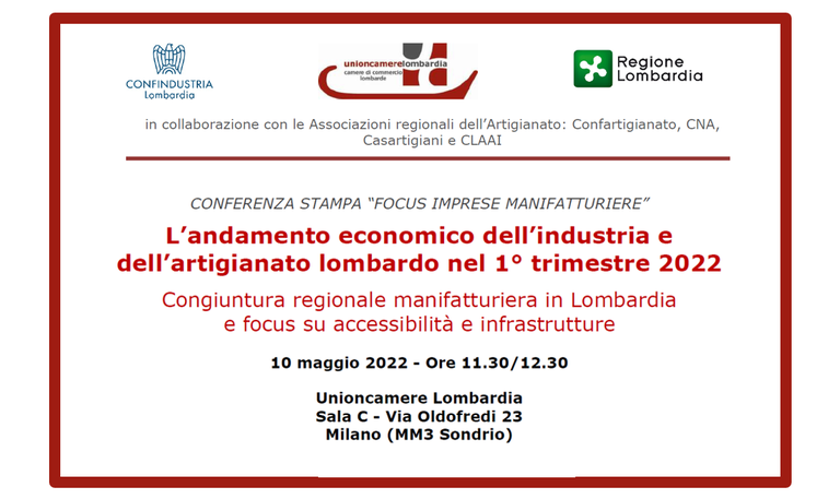 Conferenza Stampa - Focus congiunturale: accessibilità e infrastrutture