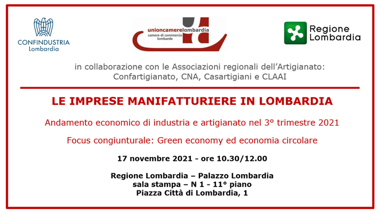 Conferenza Stampa - Focus congiunturale: Green economy ed economia circolare
