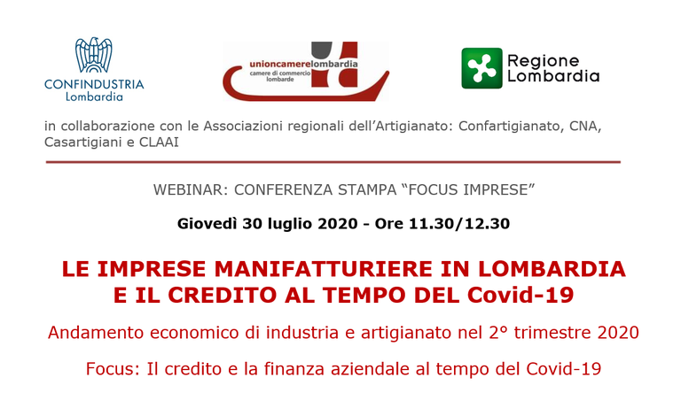 Conferenza Stampa - Focus imprese 2020