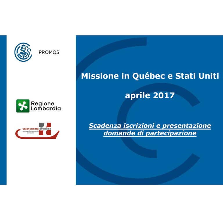 Missione Quebec e Stati Uniti_aprile 2017