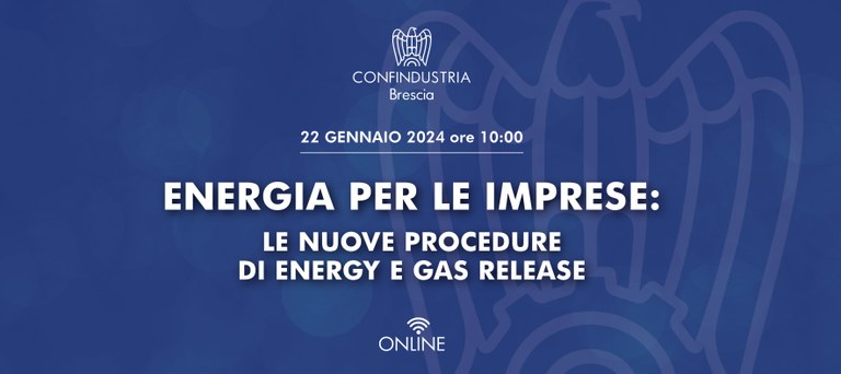 Energia per le imprese: le nuove procedure di energy e gas release