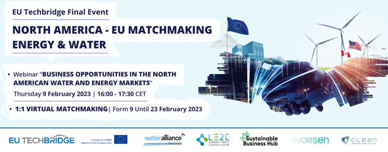 EU Techbridge Final Event - North America-EU matchmaking Energy & Water