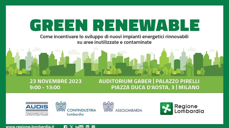 GREEN RENEWABLE - Come incentivare lo sviluppo di nuovi impianti energetici rinnovabili su aree inutilizzate e contaminate 