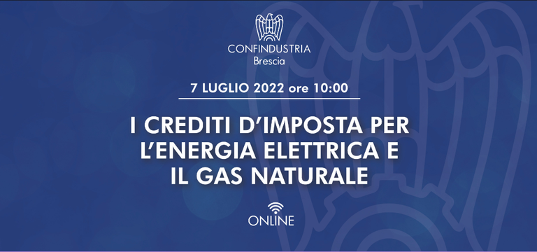 I crediti d'imposta per l'energia elettrica e il gas naturale