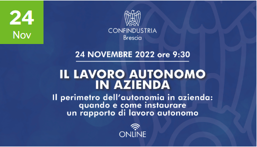 Il lavoro autonomo in azienda 