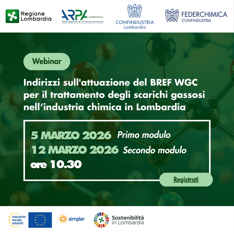 Indirizzi sull'attuazione del BREF WGC per il trattamento degli scarichi gassosi nell’industria chimica in Lombardia