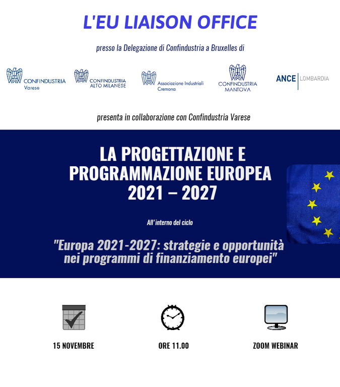 La progettazione e programmazione europea 2021 – 2027