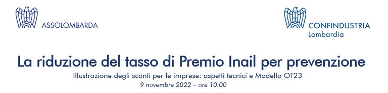 La riduzione del tasso di Premio Inail per prevenzione