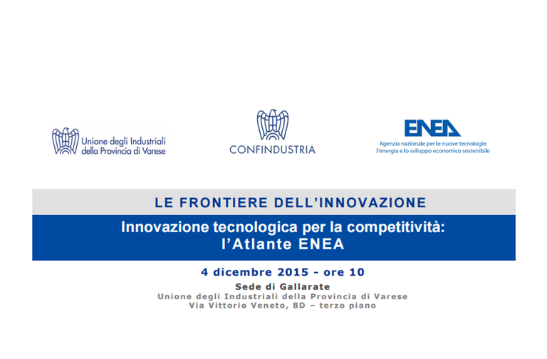 Le frontiere dell'innovazione - innovazione tecnologica per la competitività: l'atlante ENEA