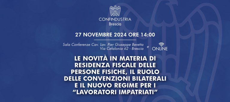 Le novità in materia di residenza fiscale delle persone fisiche, il ruolo delle Convenzioni bilaterali e il nuovo regime per i “lavoratori impatriati”