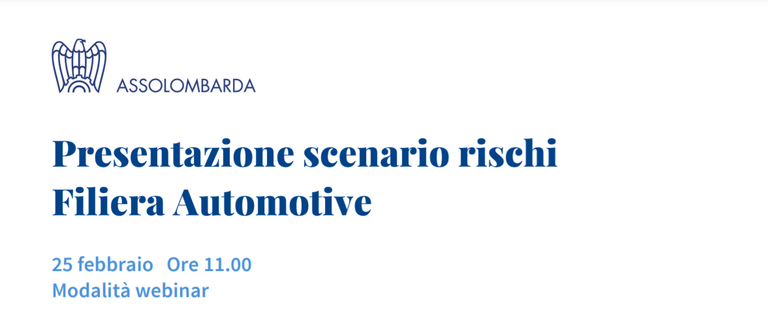 Presentazione dello scenario rischi 2022 del settore Automotive