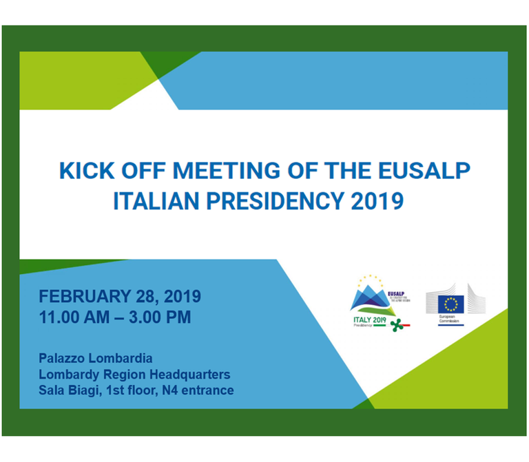 Presidenza italiana EUSALP – kickoff meeting