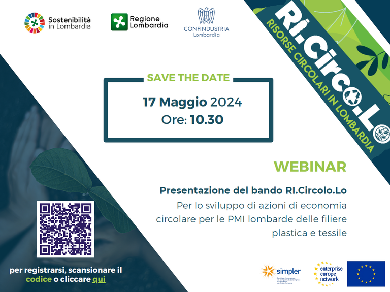 RI. CIRCO.LO: bando per le PMI lombarde per sviluppare azioni di economia circolare. Edizione per le filiere plastica e tessile