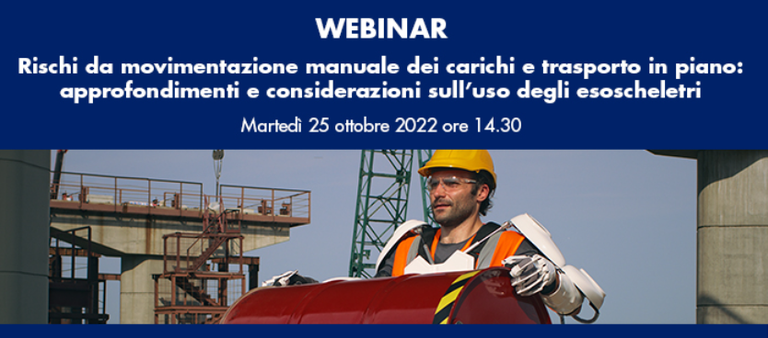 Rischi da movimentazione manuale dei carichi e trasporto in piano: approfondimenti e considerazioni sull'uso degli esoscheletri