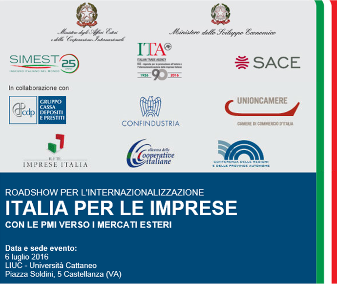 Roadshow per l'internazionalizzazione - Italia per le imprese