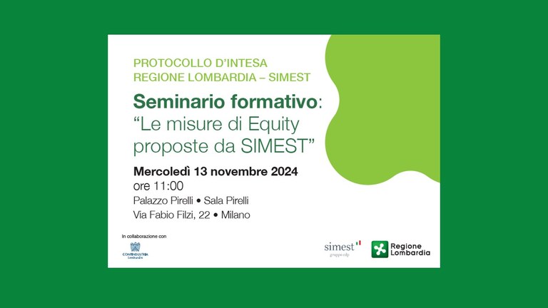 Seminario formativo:  "Le misure di Equity proposte da SIMET"