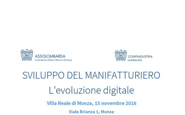 Sviluppo del manifatturiero - L'evoluzione digitale