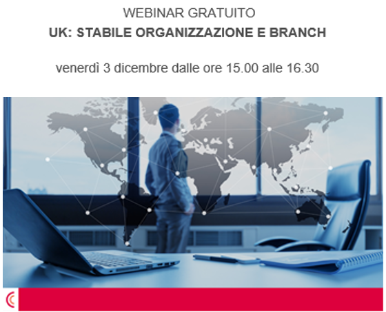 UK: stabile organizzazione e branch