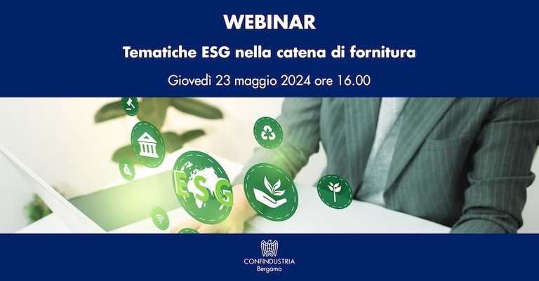 Webinar: Tematiche ESG nella catena di fornitura