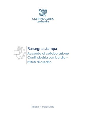 Accordo Confindustria Lombardia - banche