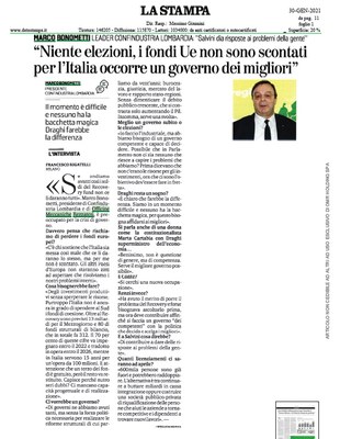 'Per l'Italia occorre un governo dei migliori'