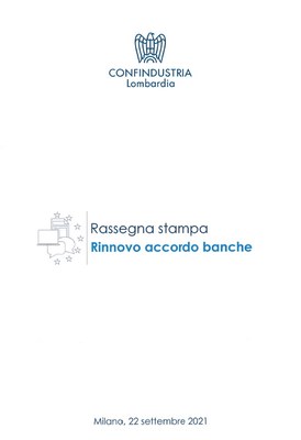 Rinnovo accordo quadro con le banche