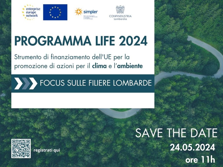 Webinar "Programma LIFE 2024: focus sulle filiere lombarde"