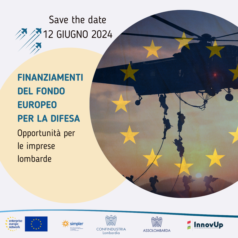 Workshop - Finanziamenti del Fondo Europeo della Difesa: opportunità per le imprese lombarde